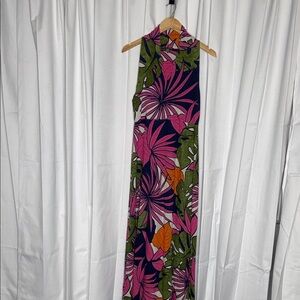 Tommy Bahama Pink and Green Floral Maxi Dress